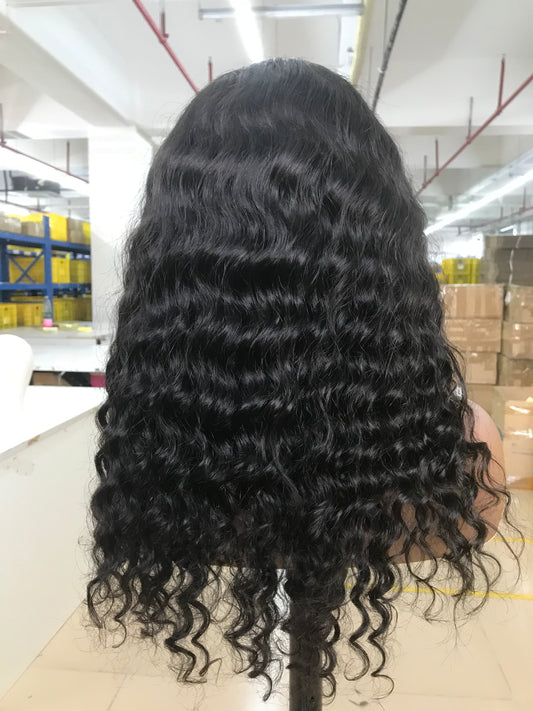 13*4 HD Luxury 4A Lace Frontal Deep Wave Wig 100% Virgin Human Hair 250%