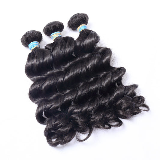 Luxury virgin brazilian 4A hair Loose Wave Bundle Deals