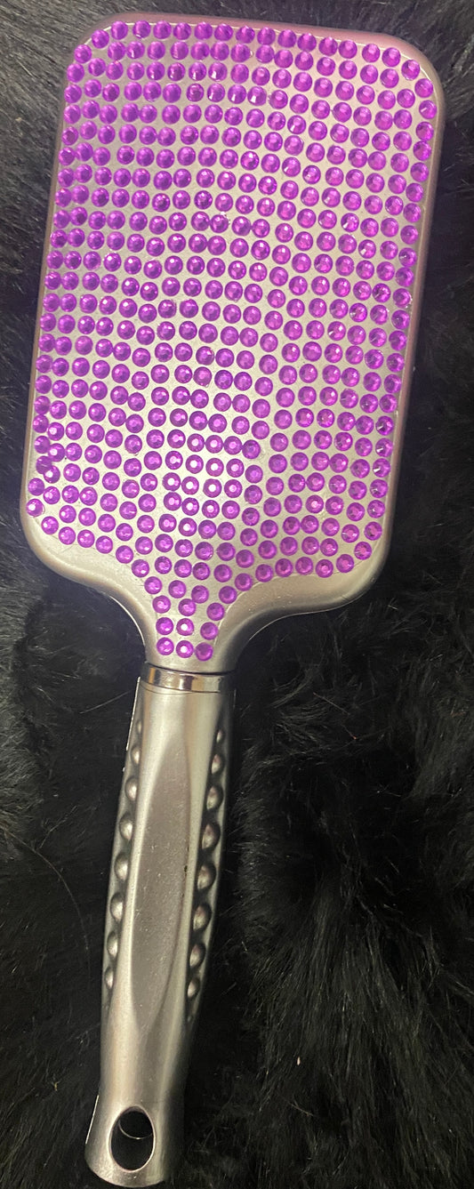 Silver Bling Brush (pink Diamonds)