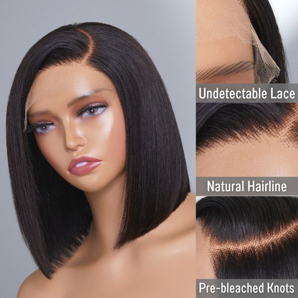 HD  Lace Frontal C Side Part Bob Wigs Remy Hair